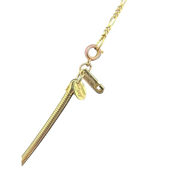 Vintage Necklace Park Lane Gold Tone Single Pearl V138 - Picture 3 of 6